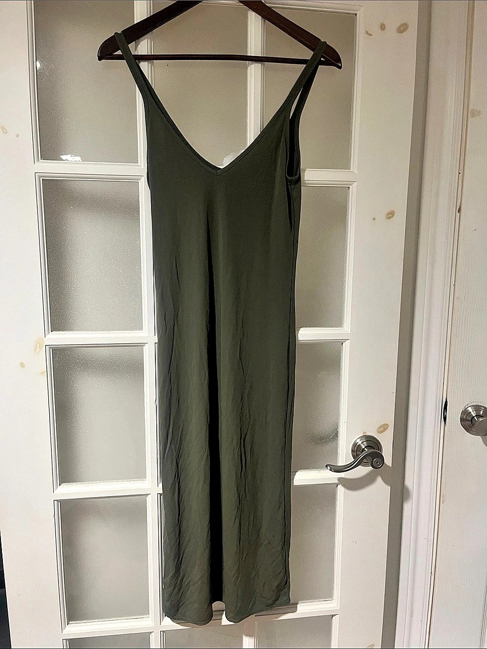 Wilfred Free Only Slip Midi Dress Olive Green Size Small